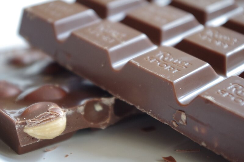 chocolate bar with nuts