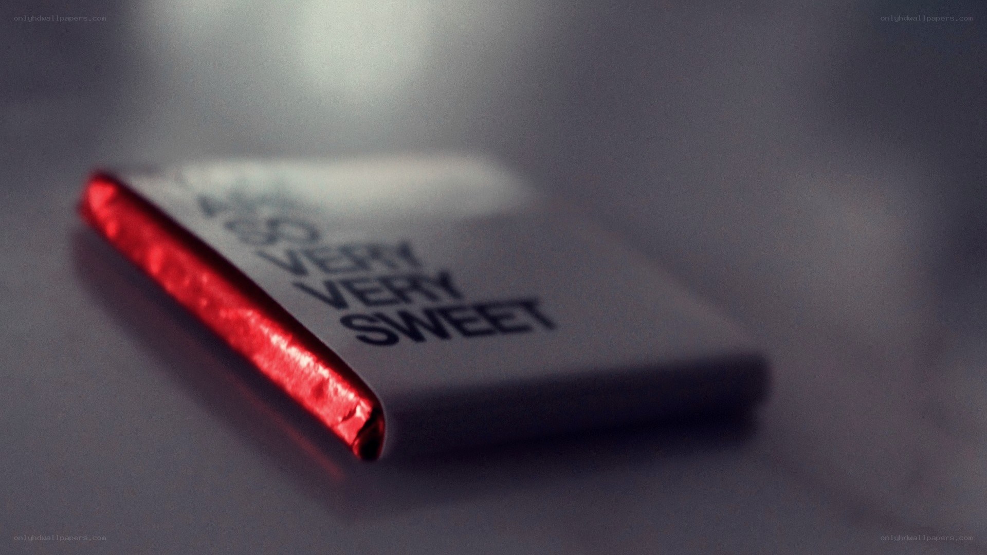 chocolate bar with red foil