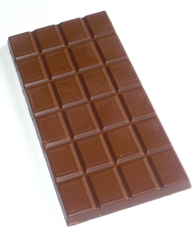 chocolate bar with segments