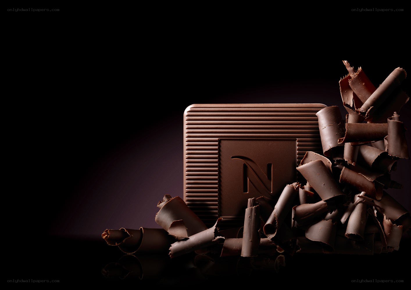 chocolate bar with shavings