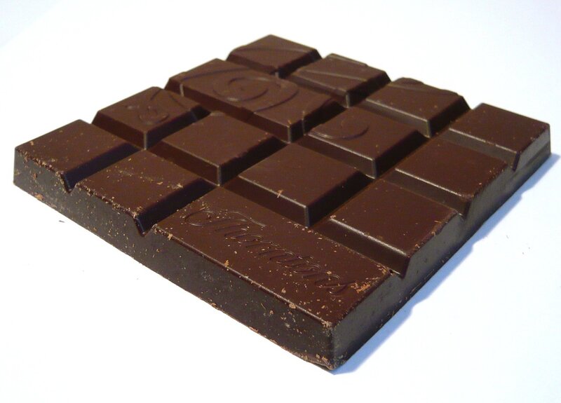chocolate bar with squares