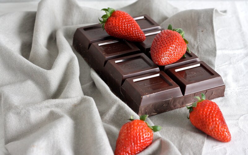 Chocolate Bar with Strawberries