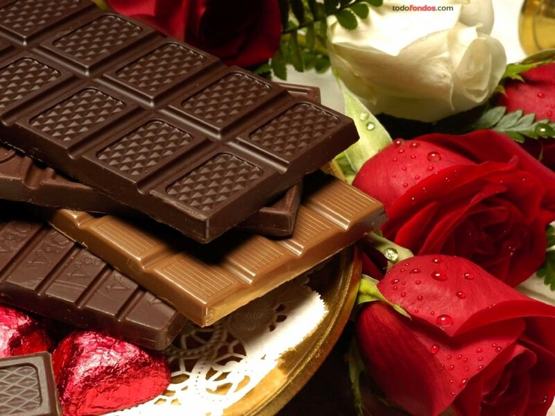 Chocolate Bars and Roses — Red