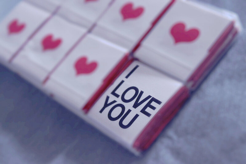 Chocolate Bars with Hearts