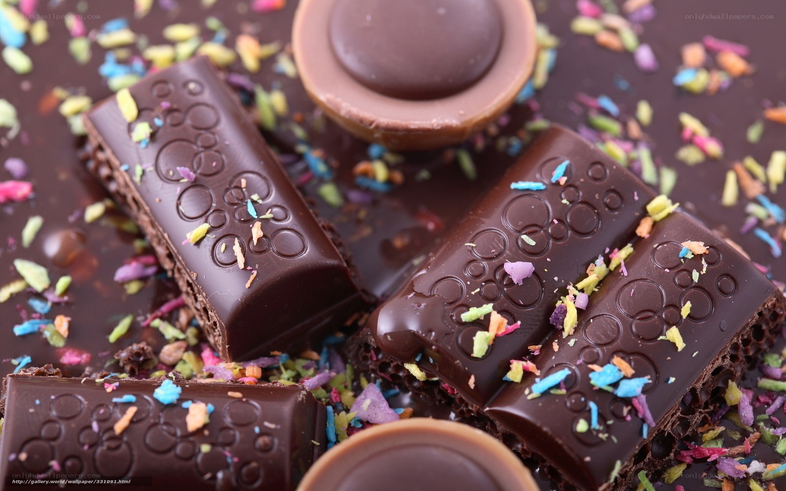 chocolate bars with sprinkles