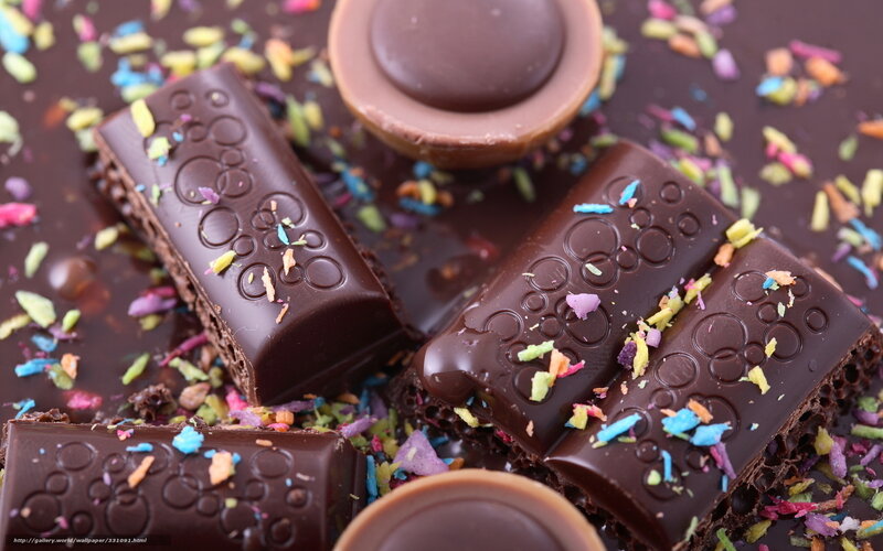 Chocolate Bars with Sprinkles — Brown, Sweet