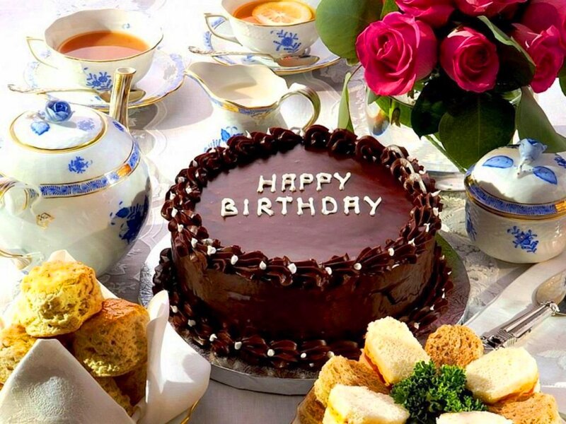 Chocolate Birthday Cake — Brown, Festive, Afternoon