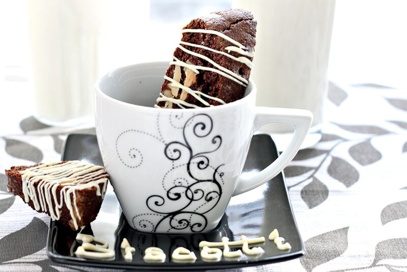 Chocolate Biscotti in Cup
