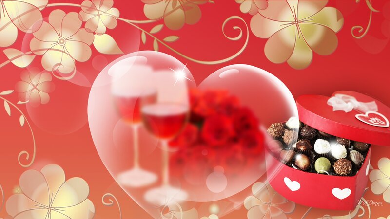 Chocolate Box and Wine