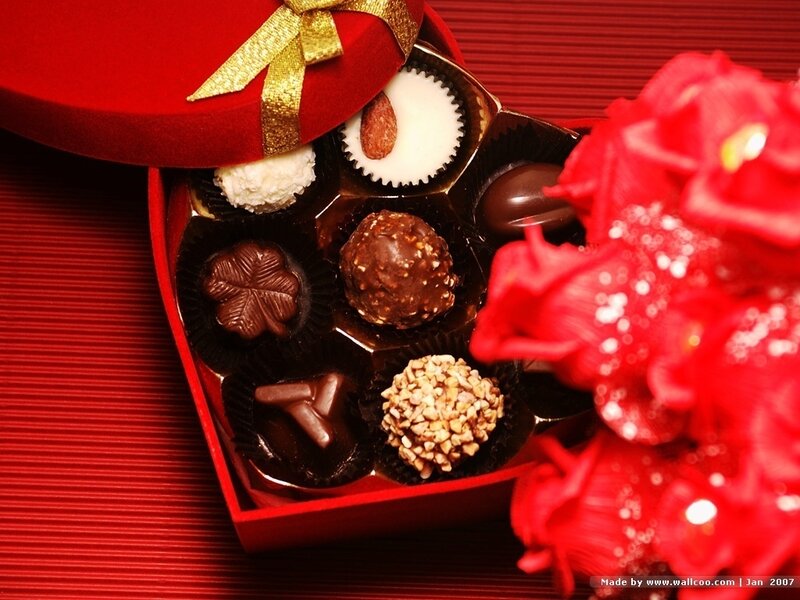 Chocolate Box with Flowers