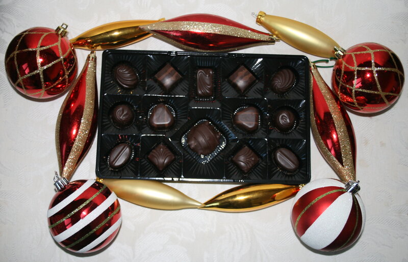 Chocolate Box with Ornaments