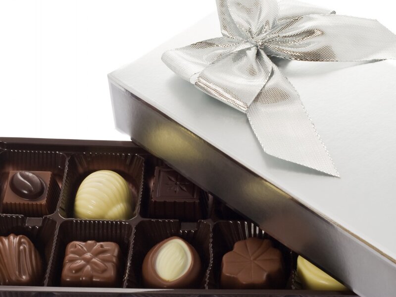 Chocolate Box with Ribbon