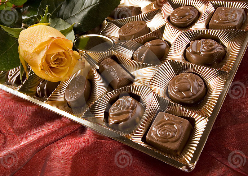 Chocolate Box with Rose