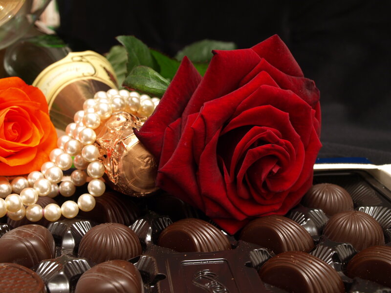Chocolate Box with Roses