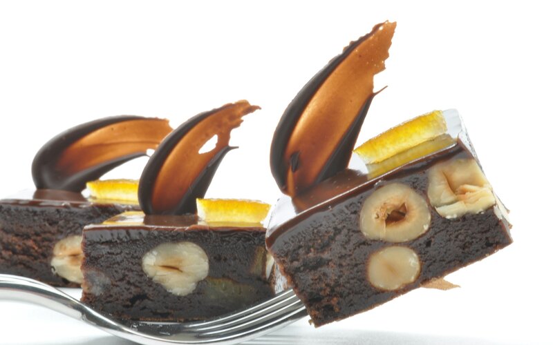 Chocolate Brownie Dessert — Brown, Appetizing, Photograph, Nuts