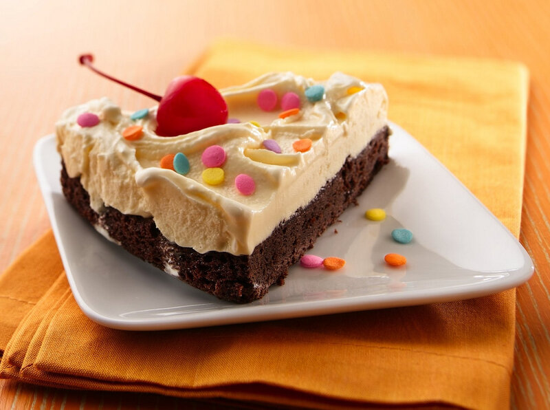 Chocolate Brownie Dessert — Brown, Appetizing, Photograph