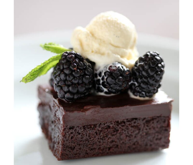 Chocolate Brownie Dessert — Brown, Appetizing