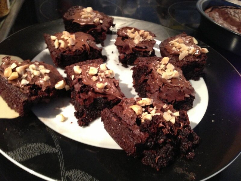 Chocolate Brownies on Plate — Brown, Appetizing