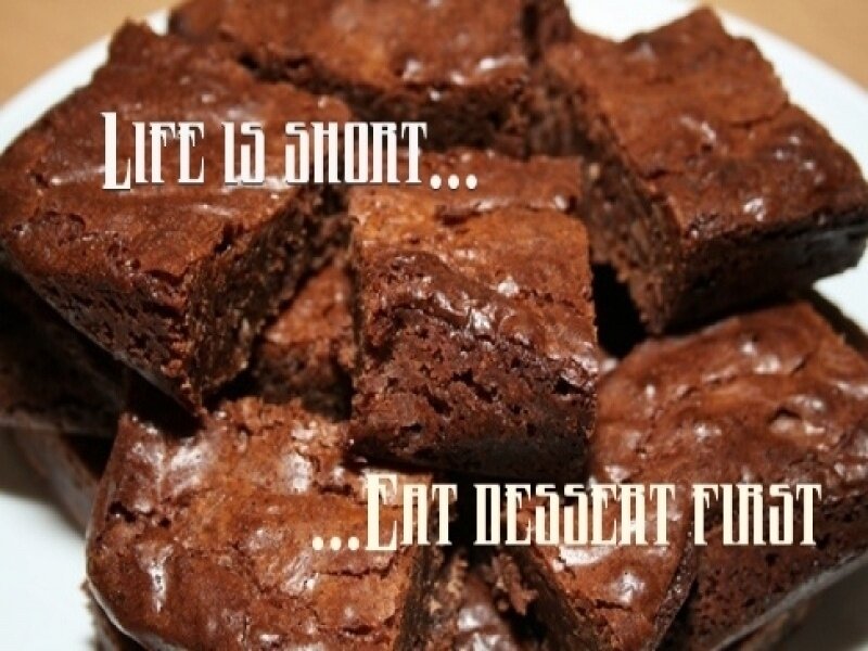 Chocolate Brownies on Plate — Brown, Indulgent