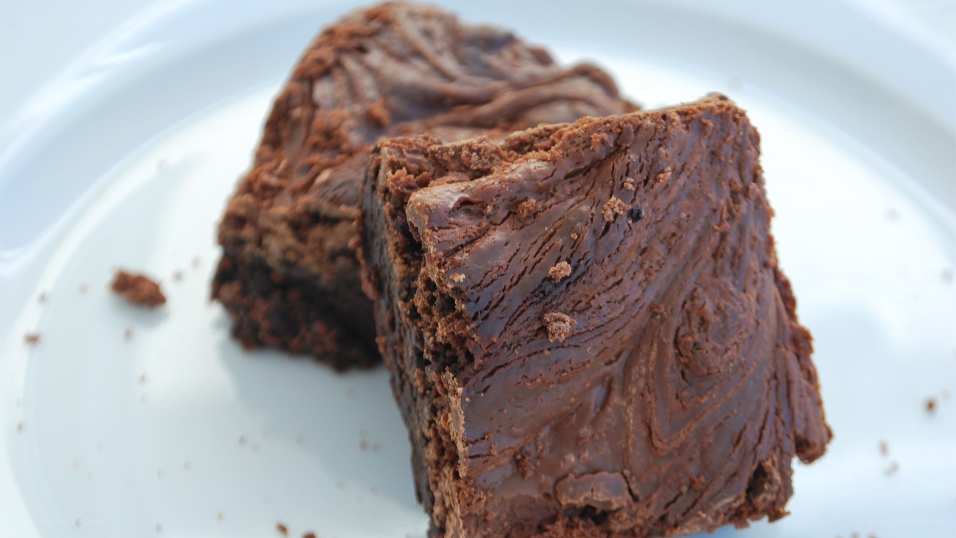 chocolate brownies on plate