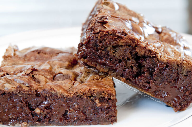 chocolate brownies with chocolate swirl