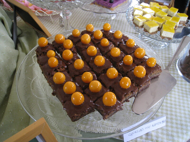 Chocolate Brownies with Orange Balls
