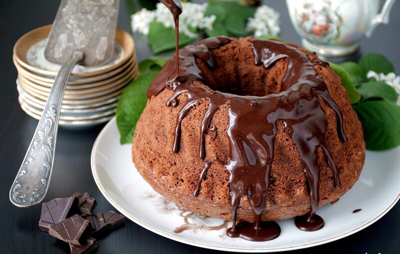 Chocolate Bundt Cake — Brown, Appetizing, Photograph