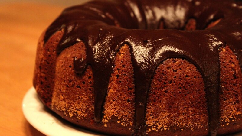 Chocolate Bundt Cake — Brown, Warm, Photograph, Plate