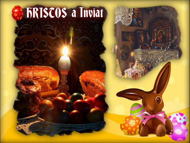 Chocolate Bunny with Eggs — Yellow