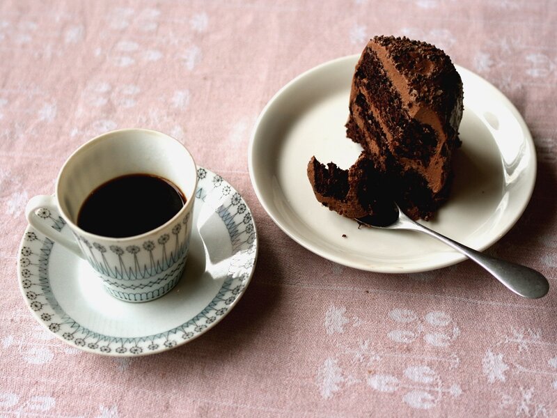 Chocolate Cake and Coffee