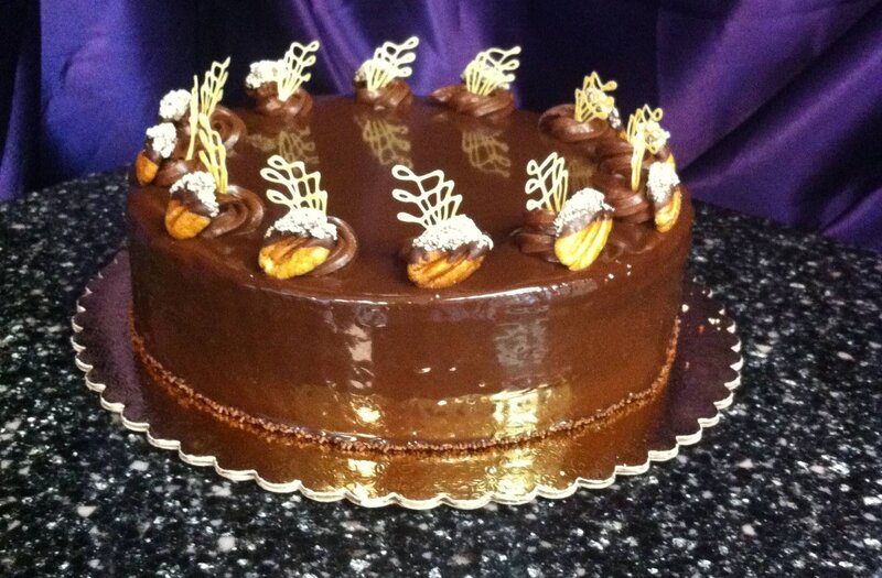 Chocolate Cake on Platter