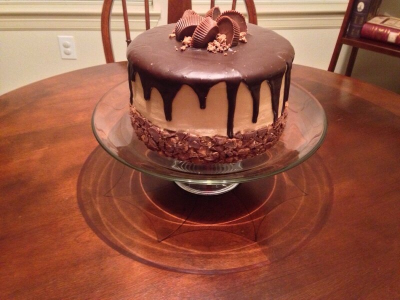 Chocolate Cake on Stand — Brown, Neutral