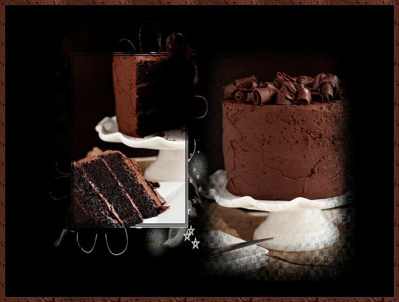 Chocolate Cake on Stand