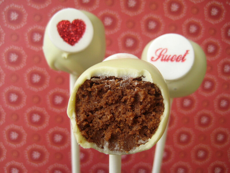 Chocolate Cake Pops — Red