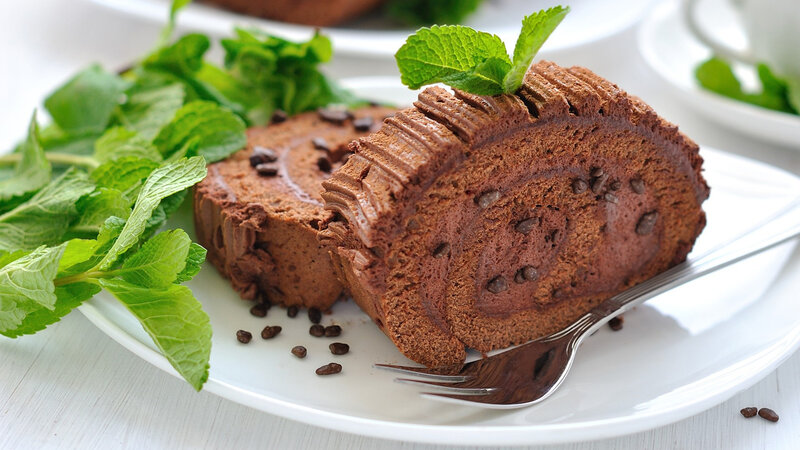 Chocolate Cake Roll — Brown, Appetizing