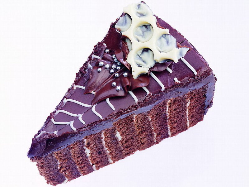 chocolate cake slice