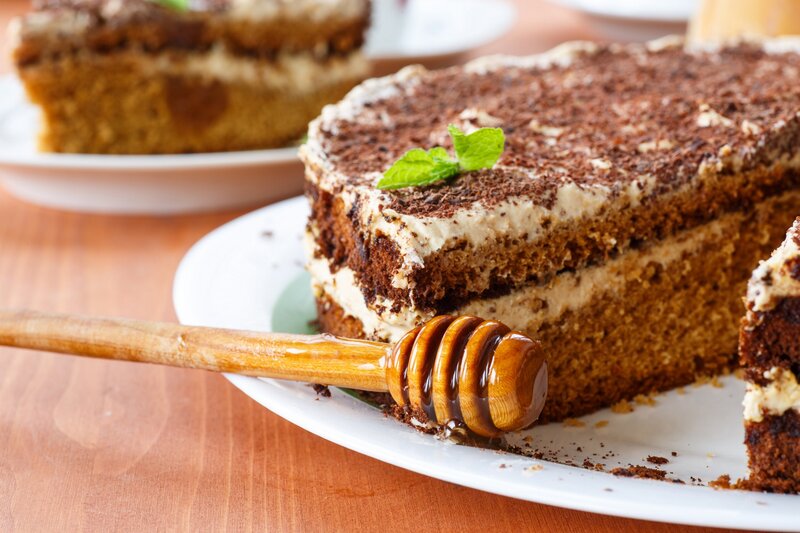 Chocolate Cake Slice — Brown, Appetizing, Afternoon