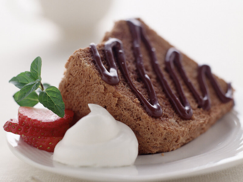 Chocolate Cake Slice — Brown, Calm, Photograph