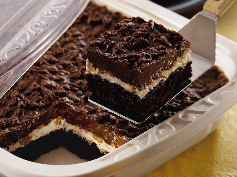 Chocolate Cake Slice — Brown