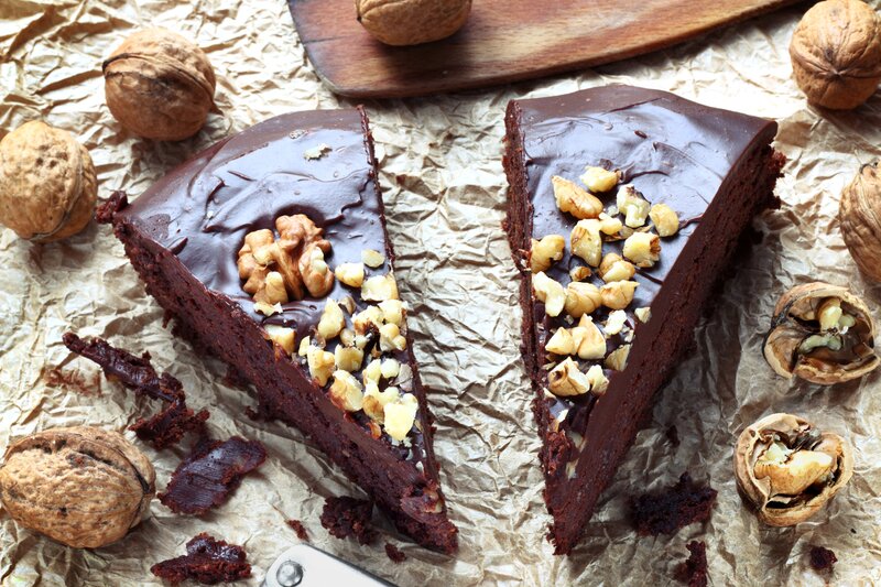 Chocolate Cake Slices — Brown, Appetizing