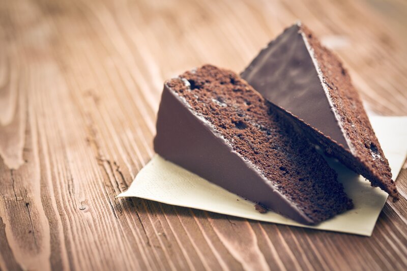 Chocolate Cake Slices — Brown, Calm, Photograph