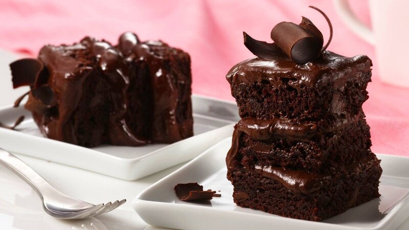 Chocolate Cake Slices — Brown, Indulgent, Photograph, Plate