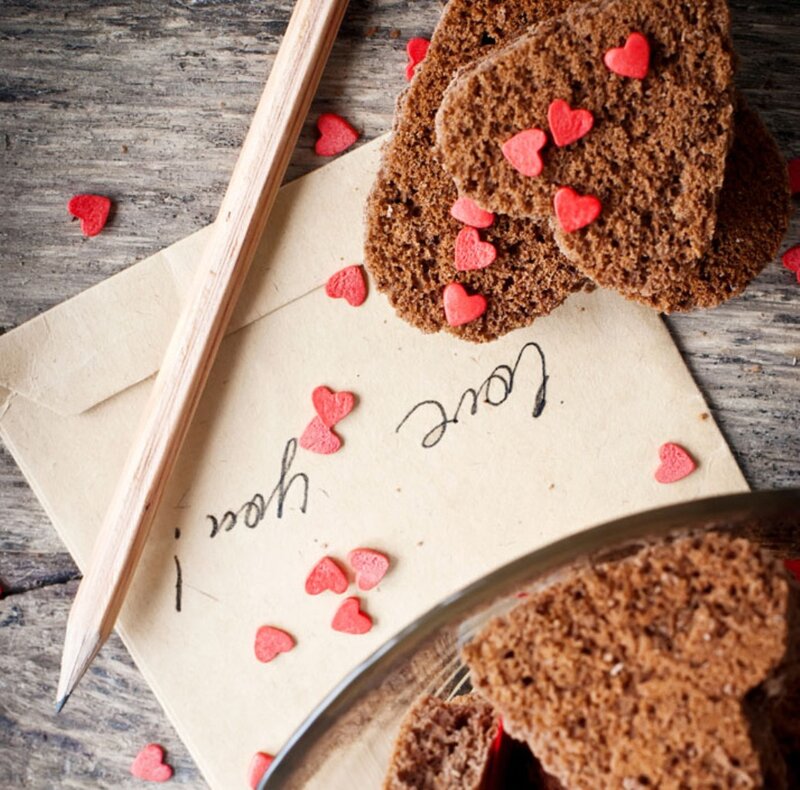 Chocolate Cake Slices — Brown, Romantic