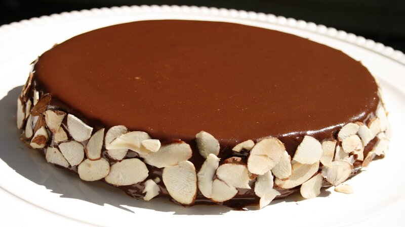 Chocolate Cake with Almonds — Brown, Neutral, Afternoon