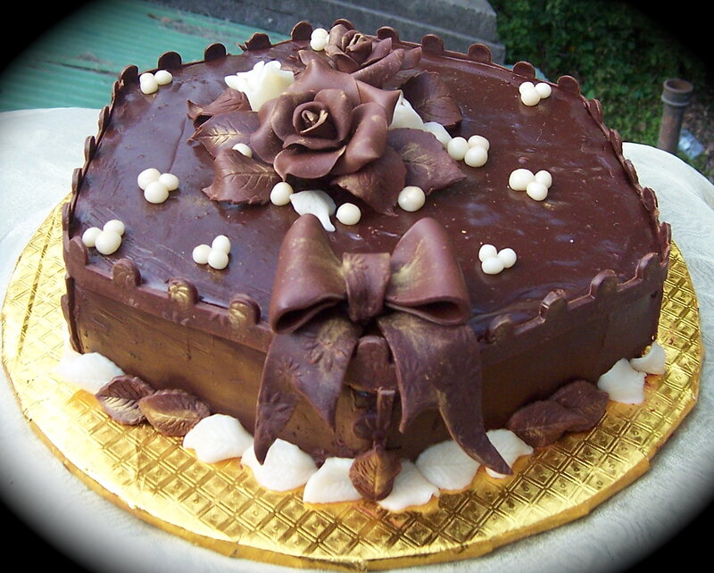 Chocolate Cake with Bow