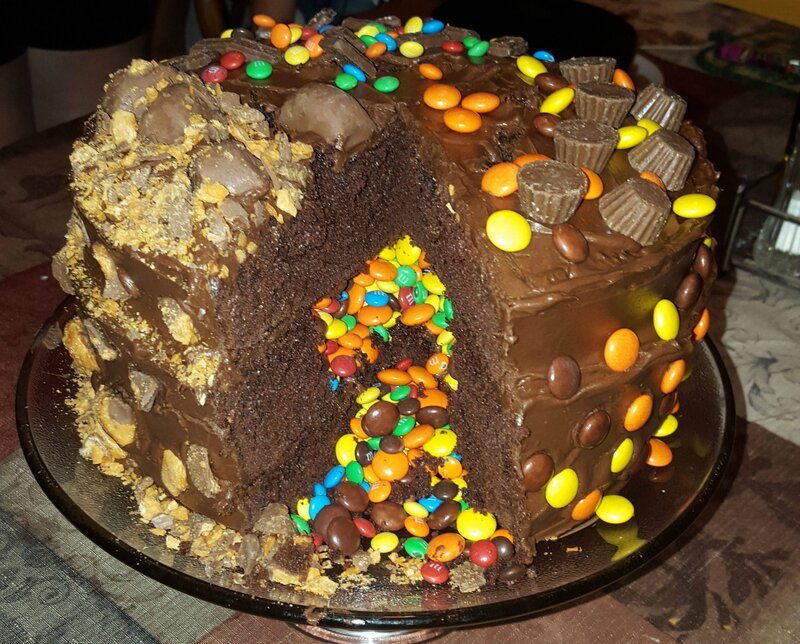 Chocolate Cake with Candies — Brown
