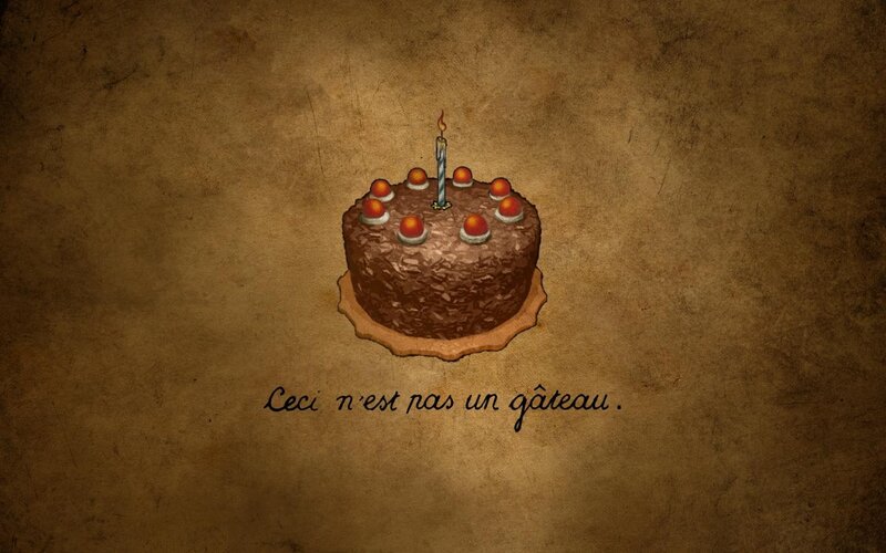 Chocolate Cake with Candle — Brown, Mysterious