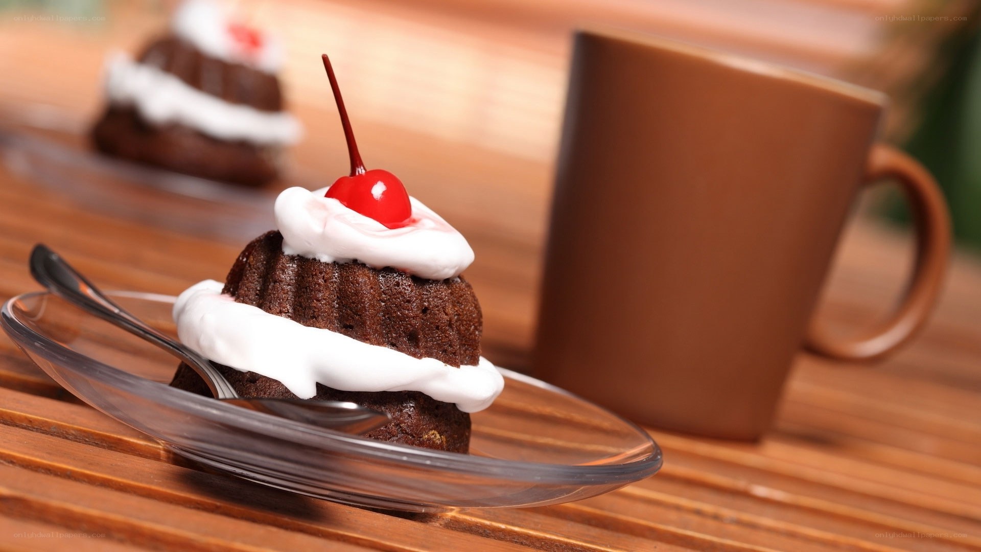 chocolate cake with cherry
