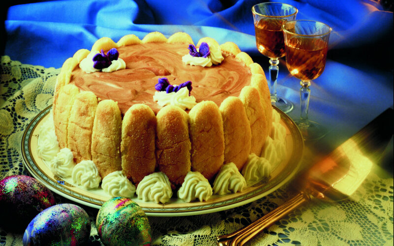 Chocolate Cake with Cream — Brown
