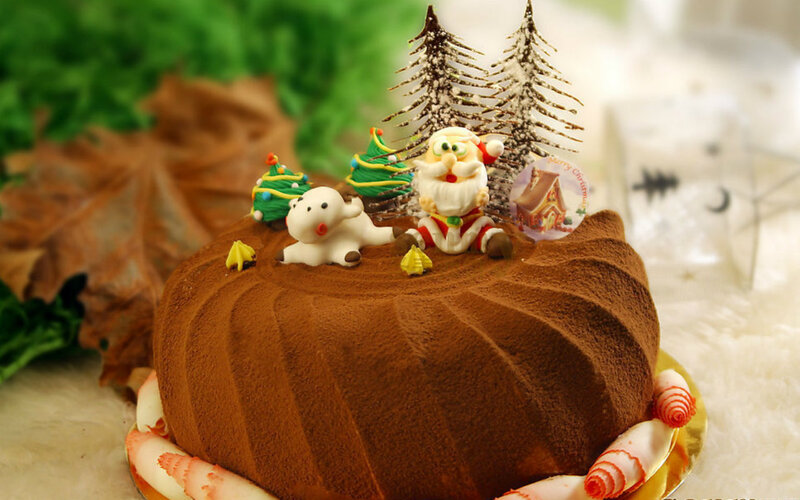 Chocolate Cake with Decorations — Brown